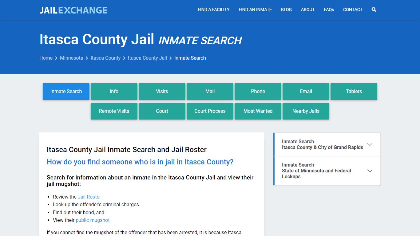 Inmate Search: Roster & Mugshots - Itasca County Jail, MN