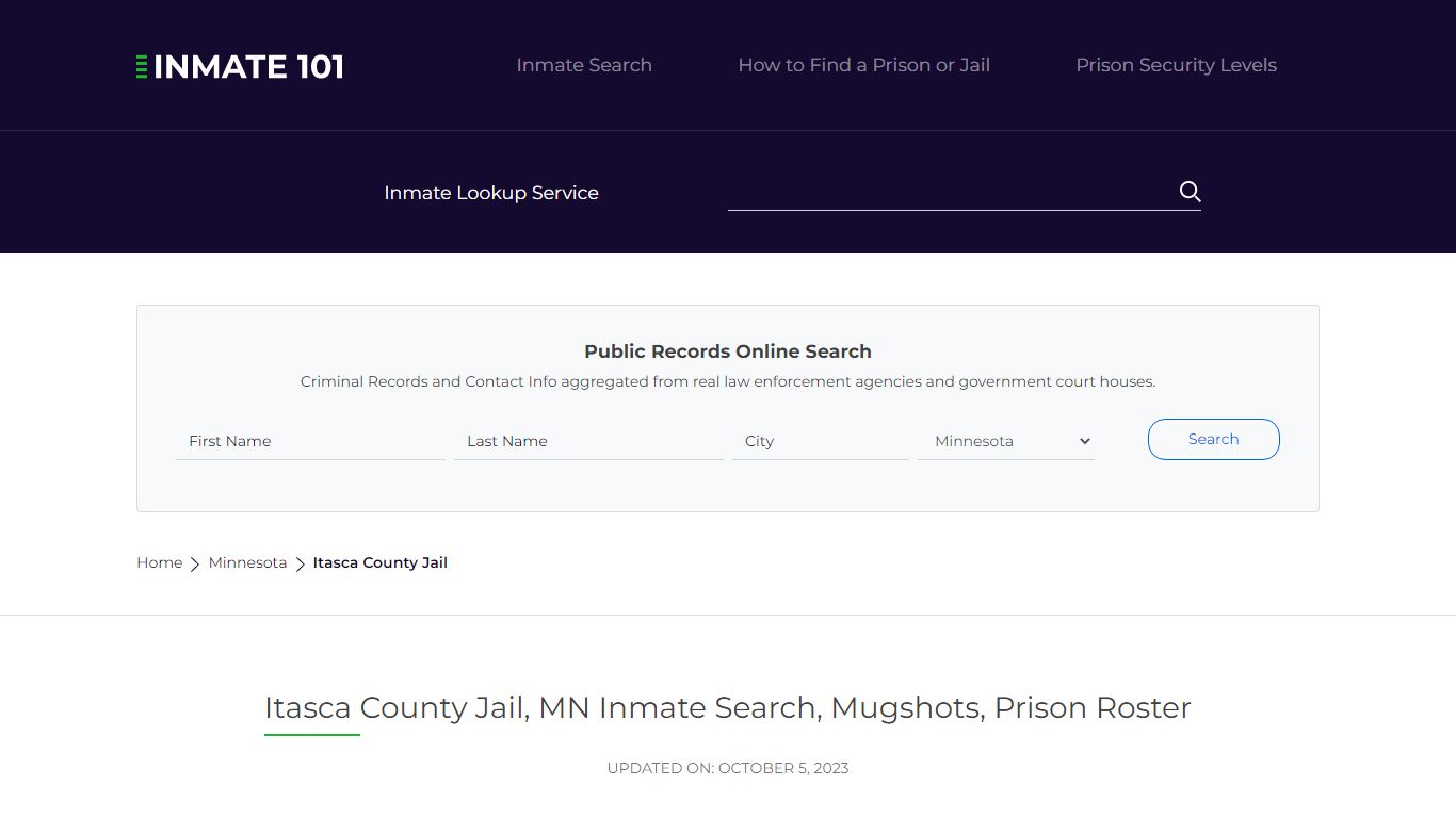 Itasca County Jail, MN Inmate Search, Mugshots, Prison Roster